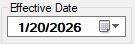 The "Effective Date" box.