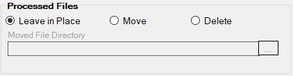 Determining the handling of processed files. Determining the handling of processed files.