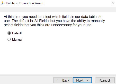 Select which fields in our data tables to use. Select which fields in our data tables to use.