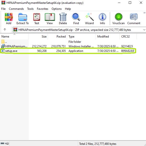 Double-click the "setup.exe" application to begin installation.