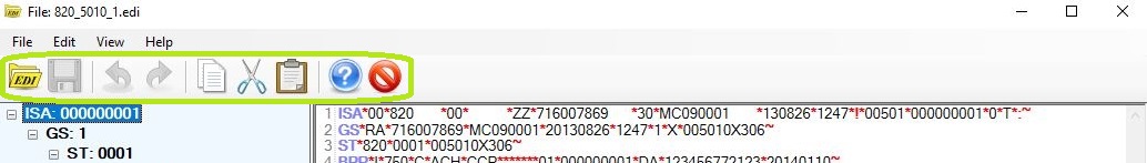 The "EDI Taskbar" is in the "EDI Editor" window.