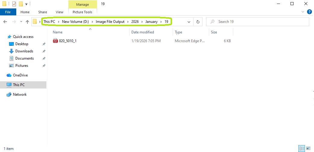 The "Image File Output" folder is where images can be found. The "Image File Output" folder is where images can be found.