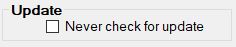 Set if you want to suppress update messages. Set if you want to suppress update messages.