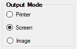 The "Output Mode" options.