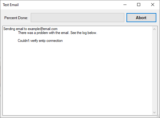 The "Processing Results" window will show a detailed error message.
