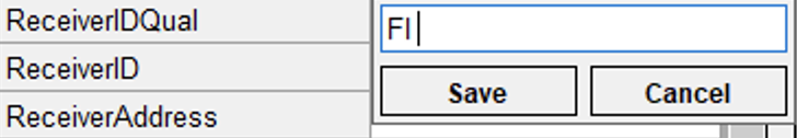 Editing the field value.