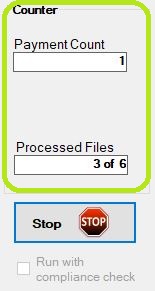 The file counter at the bottom of the info bar.