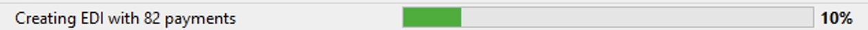 The progress bar at the bottom of the window.