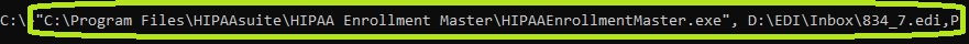 Using the "P" option as a command line argument. Using the "P" option as a command line argument.
