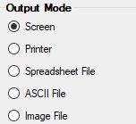 The "Output Mode" options.