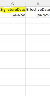 The Excel file along with the "Filename" field included. The Excel file along with the "Filename" field included.