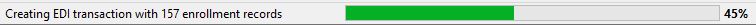 The progress bar at the bottom of the window.