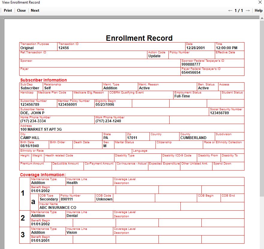 834 EDI file example.