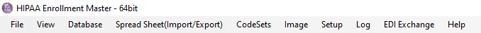 The Tab Menu Bar may contain different tabs depending on the licensed modules.