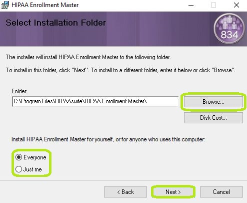The Installation Folder Window. The Installation Folder Window.