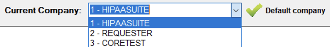 The "Company Identity" selection is under the "Current Company" drop-down menu.