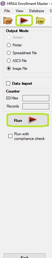 The "Run" buttons.