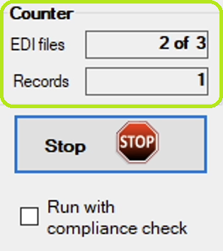 The file counter at the bottom of the info bar.