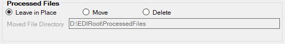 Determining the handling of processed files.
