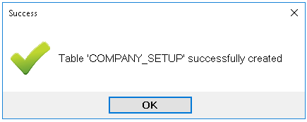 The success message.
