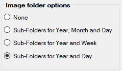 The "Image Folder Options" box.