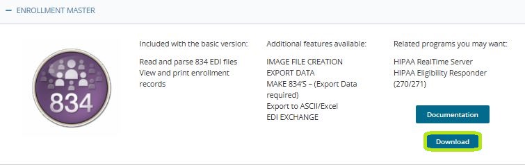 The "Downloads" page with the "Download" button next to the desired product. The "Downloads" page with the "Download" button next to the desired product.