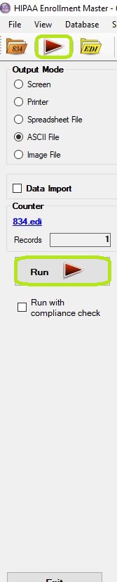 The "Run" buttons.