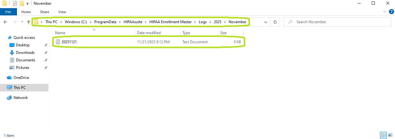 The log text files.