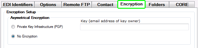 encryption tab