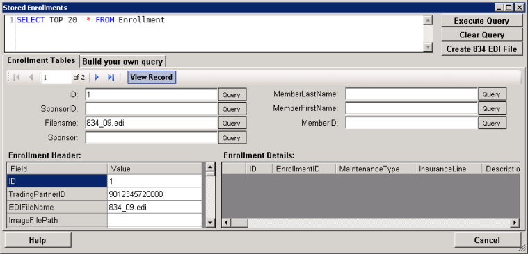 Stored Enrollments