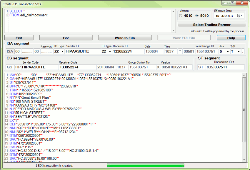After creating the file.